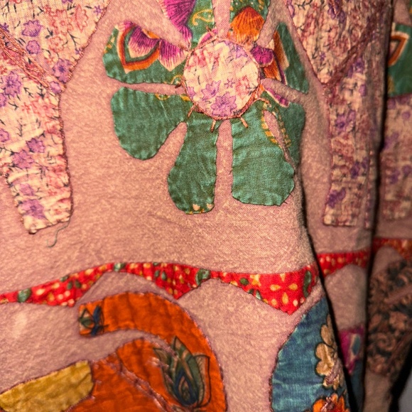 Rare Retro 20W Jacket Multi Color Elephant Theme Quilted Gorgeous - Picture 2 of 12